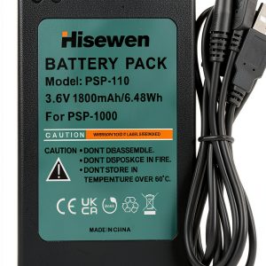 PSP Battery Hisewen 1800mAh Capacity Replacement for Sony PSP 1000-0