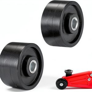 2Pcs Front Wheels Replacement Parts for 2.5 Ton Horizontal Floor Jack, Durable Steel Caster Wheel Construction Accessories-0